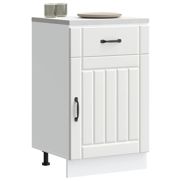 Vidaxl Kitchen Base Cabinet Lucca White Engineered Wood Cabinets & Cupboards