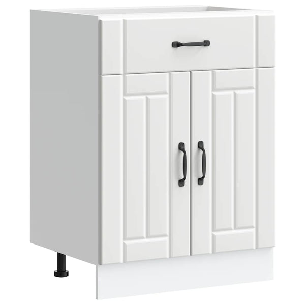 Vidaxl Kitchen Base Cabinet Lucca White Engineered Wood Cabinets & Cupboards