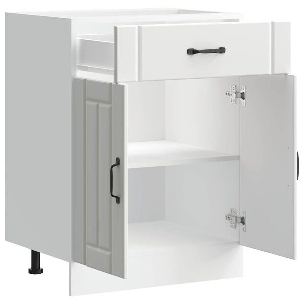 Vidaxl Kitchen Base Cabinet Lucca White Engineered Wood Cabinets & Cupboards