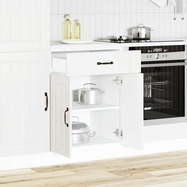 Vidaxl Kitchen Base Cabinet Lucca White Engineered Wood Cabinets & Cupboards