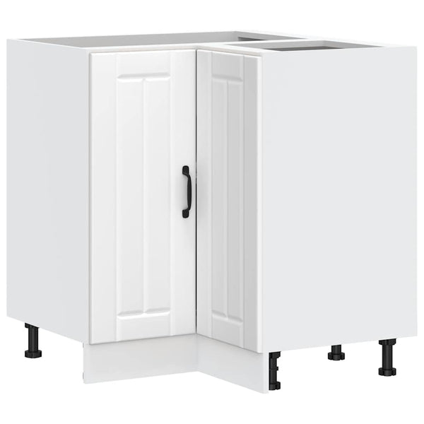Vidaxl Kitchen Corner Base Cabinet Lucca White Engineered Wood Cabinets & Cupboards
