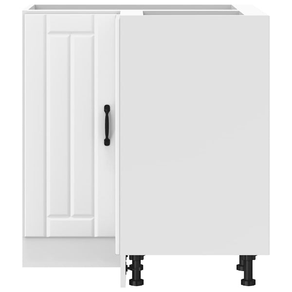 Vidaxl Kitchen Corner Base Cabinet Lucca White Engineered Wood Cabinets & Cupboards