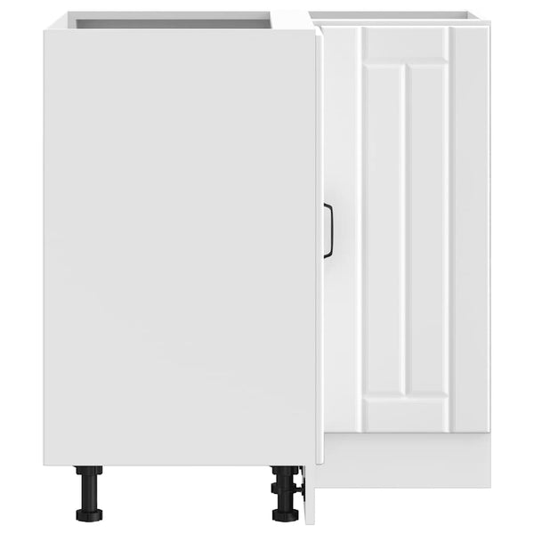 Vidaxl Kitchen Corner Base Cabinet Lucca White Engineered Wood Cabinets & Cupboards
