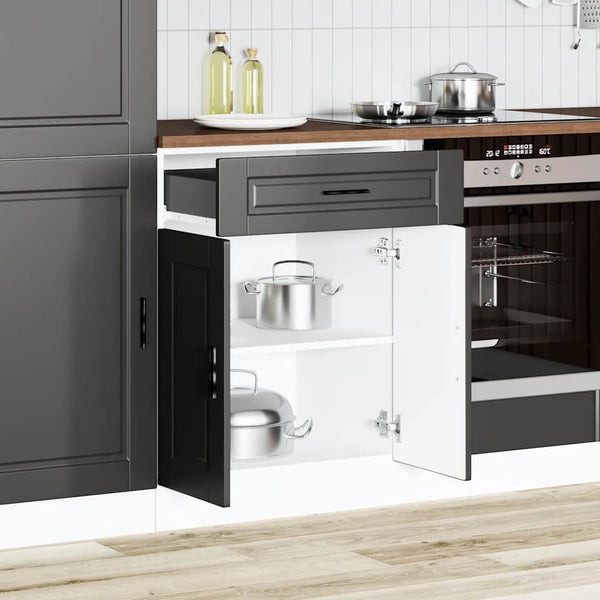 Vidaxl Kitchen Base Cabinet"Porto" Black Engineered Wood Cabinets & Cupboards
