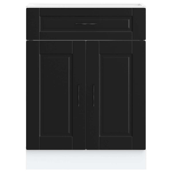 Vidaxl Kitchen Base Cabinet"Porto" Black Engineered Wood Cabinets & Cupboards