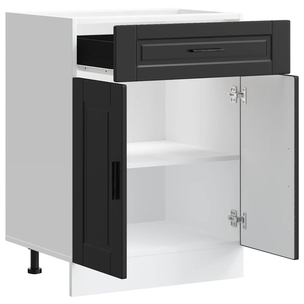 Vidaxl Kitchen Base Cabinet"Porto" Black Engineered Wood Cabinets & Cupboards
