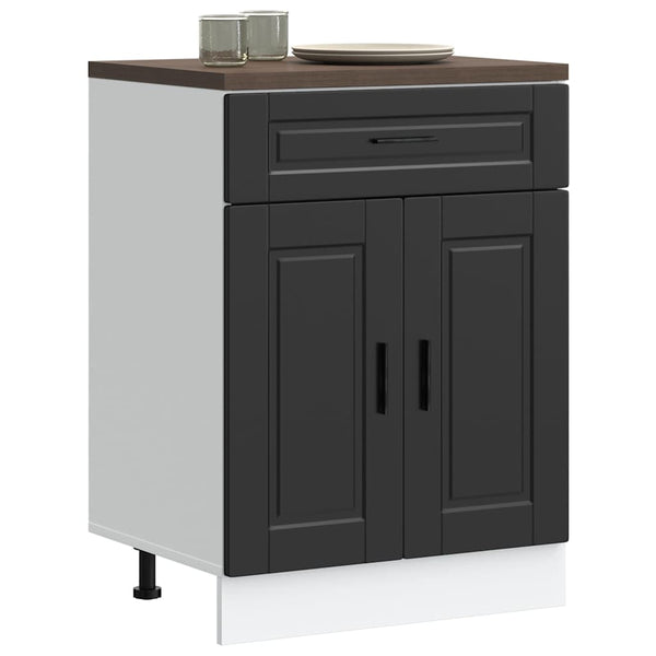 Vidaxl Kitchen Base Cabinet"Porto" Black Engineered Wood Cabinets & Cupboards