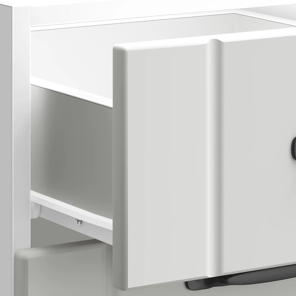 Kitchen Base Cabinet "Lucca" Black / White Engineered Wood Cabinets & Cupboards