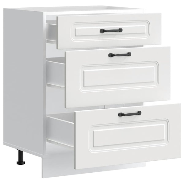 Vidaxl Kitchen Base Cabinet Kalmar White Engineered Wood Cabinets & Cupboards