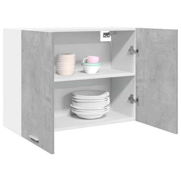 Vidaxl Hanging Cabinet Lyon Concrete Grey 80X31x60 Cm Engineered Wood Hanging Closet Storage
