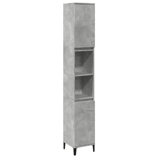 Vidaxl Bathroom Cabinet Concrete Grey 30X30x190 Cm Engineered Wood Bathroom Cabinets