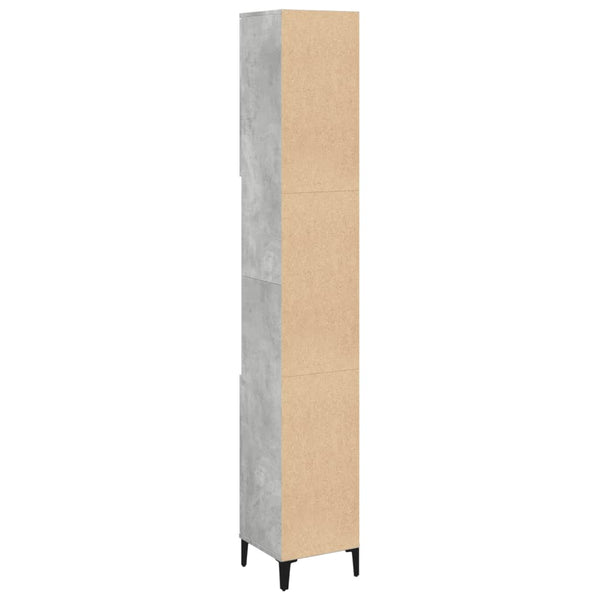 Vidaxl Bathroom Cabinet Concrete Grey 30X30x190 Cm Engineered Wood Bathroom Cabinets
