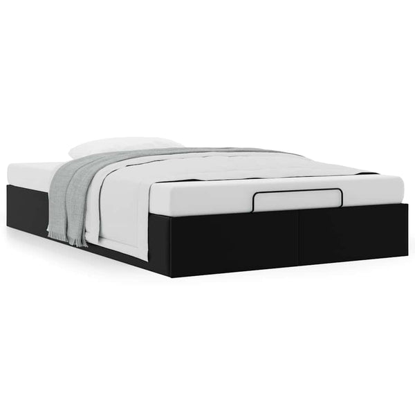 Vidaxl Ottoman Storage Bed Frame Without Mattress Black King Single Faux Leather King Single Bed Frames