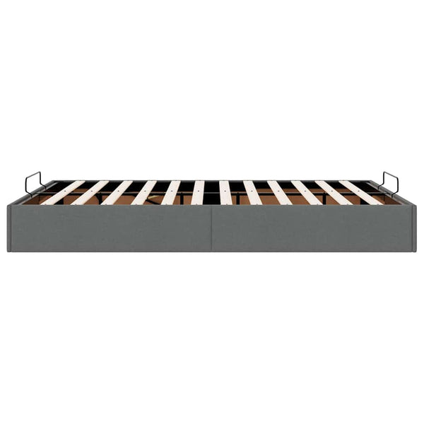 Vidaxl Ottoman Storage Bed Frame Without Mattress Dark Grey Double Fabric Double Bed Frames