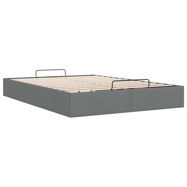 Vidaxl Ottoman Storage Bed Frame Without Mattress Dark Grey Double Fabric Double Bed Frames