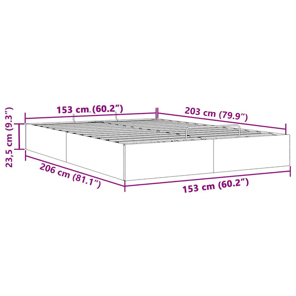 Vidaxl Ottoman Storage Bed Frame Without Mattress Dark Grey Queen Fabric Queen Bed Frames