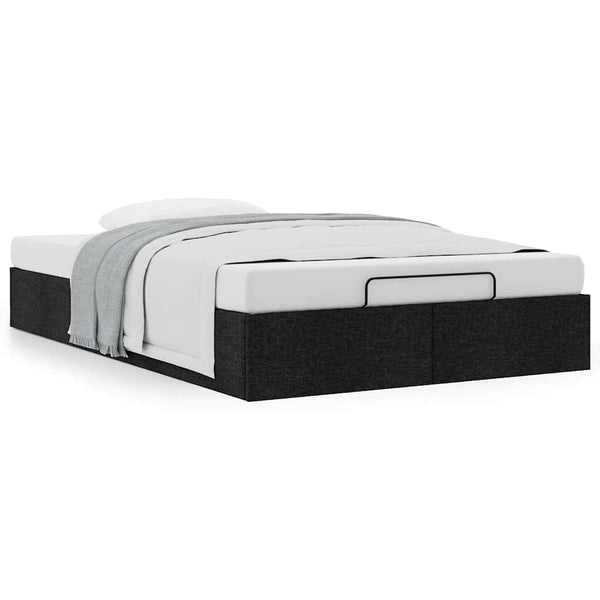 Vidaxl Ottoman Storage Bed Frame Without Mattress Black King Single Fabric Ottomans Footstools & Poufs