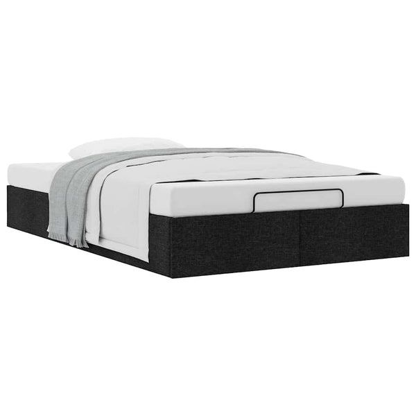 Vidaxl Ottoman Storage Bed Frame Without Mattress Black King Single Fabric Ottomans Footstools & Poufs