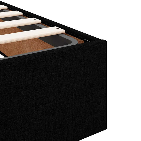Vidaxl Ottoman Storage Bed Frame No Mattress Black Double Velvet Ottomans Footstools & Poufs