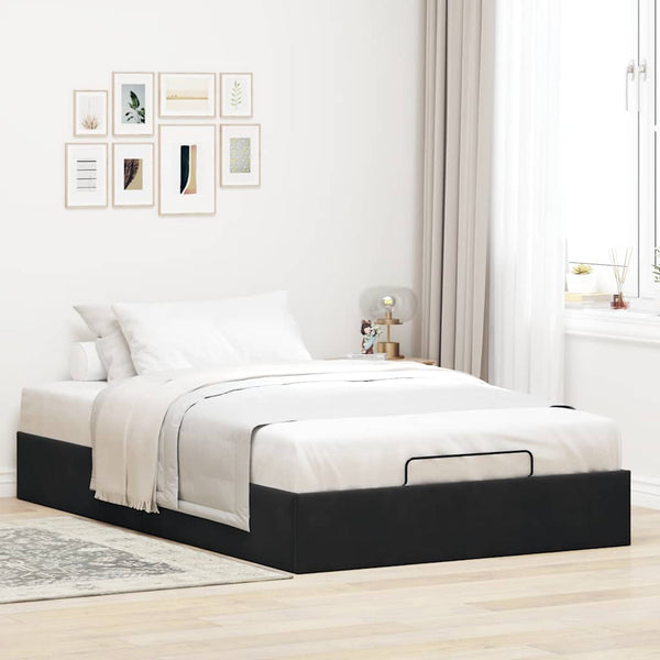 Vidaxl Ottoman Storage Bed Frame No Mattress Black King Single Velvet King Single Bed Frames