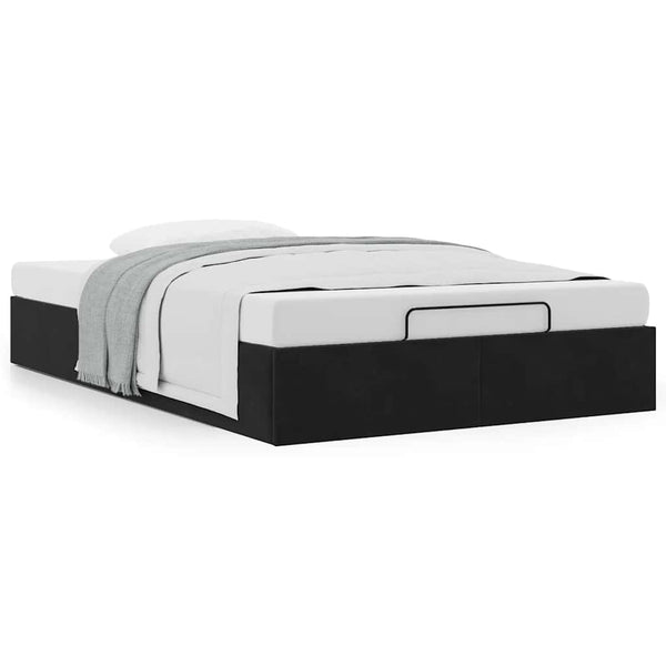 Vidaxl Ottoman Storage Bed Frame No Mattress Black King Single Velvet King Single Bed Frames