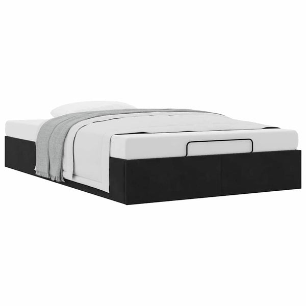 Vidaxl Ottoman Storage Bed Frame No Mattress Black King Single Velvet King Single Bed Frames