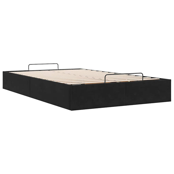 Vidaxl Ottoman Storage Bed Frame No Mattress Black King Single Velvet King Single Bed Frames