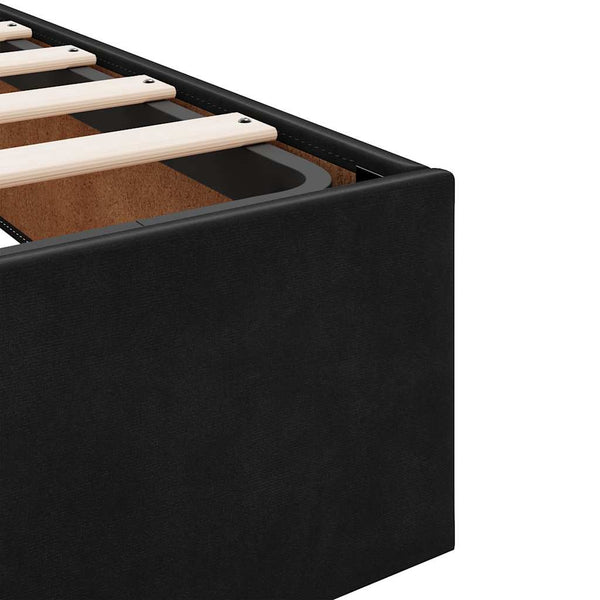 Vidaxl Ottoman Storage Bed Frame No Mattress Black King Single Velvet King Single Bed Frames