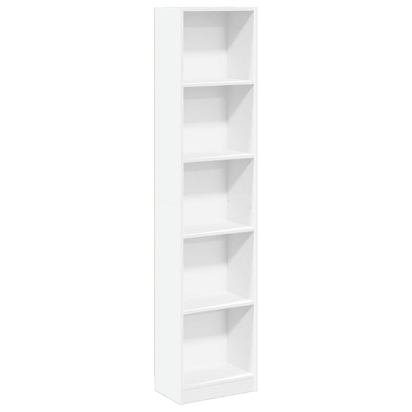 Vidaxl Bookcase White 40X24x176 Cm Engineered Wood Bookshelves