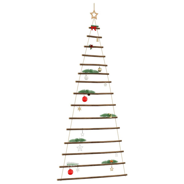 Vidaxlhanging Christmas Tree With Top Star 100X210 Cm Natural Branch Seasonal Decorations