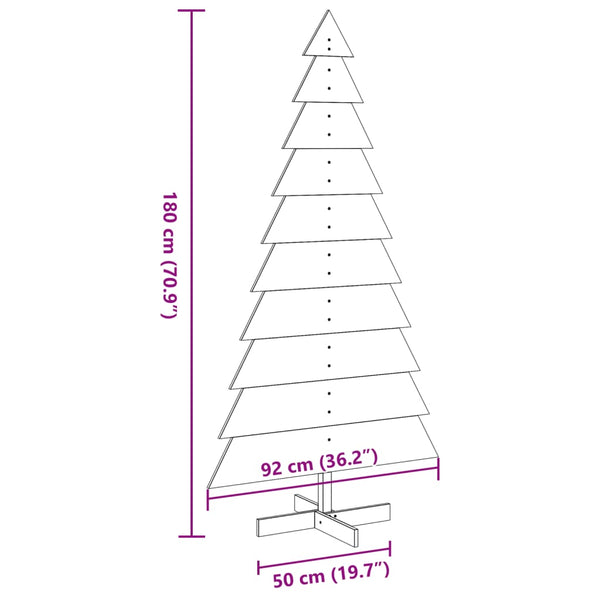 Vidaxl Christmas Tree For Decoration 180 Cm Solid Pine Seasonal Decorations