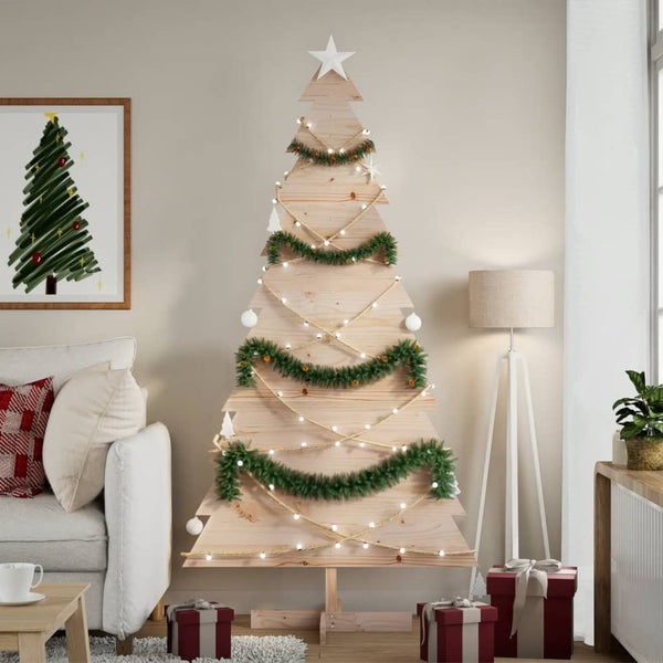 Vidaxl Christmas Tree For Decoration 180 Cm Solid Pine Seasonal Decorations
