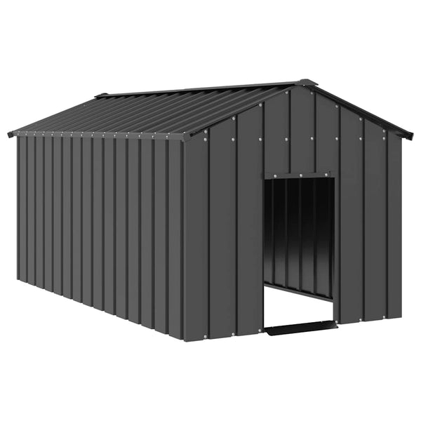 Vidaxl Dog House With Roof 114X202x101 Cm Galvanised Steel Dog Kennels