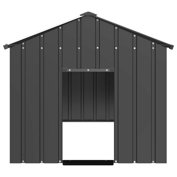 Vidaxl Dog House With Roof 114X202x101 Cm Galvanised Steel Dog Kennels
