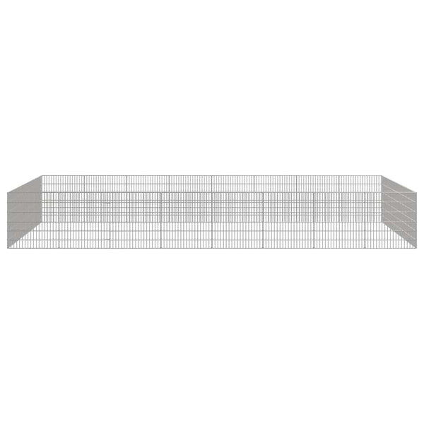 Vidaxl Free Range Animal Enclosure 24 Panel 54X60 Cm Galvanised Iron Small Animal Cages & Hutches