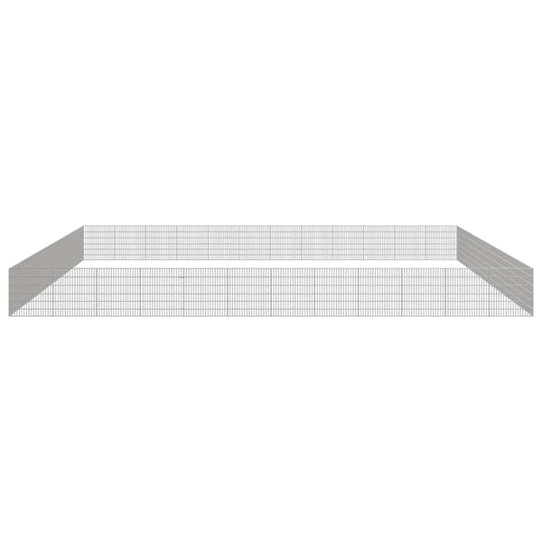 Vidaxl Free Range Animal Enclosure 48 Panel 54X60 Cm Galvanised Iron Small Animal Cages & Hutches