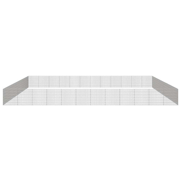 Vidaxl Free Range Animal Enclosure 48 Panel 54X60 Cm Galvanised Iron Small Animal Cages & Hutches