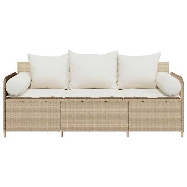 Vidaxl Garden Sofa With Cushions 2 Seater Grey Poly Rattan Patio Chairs
