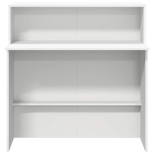 Vidaxl Reception Desk White 100X50x103.5 Cm Engineered Wood Home Office Desks