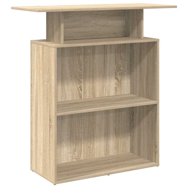 Vidaxl Reception Desk Sonoma Oak 100X40x104 Cm Engineered Wood Home Office Desks