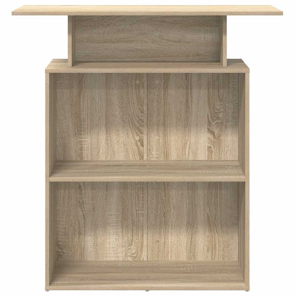 Vidaxl Reception Desk Sonoma Oak 100X40x104 Cm Engineered Wood Home Office Desks