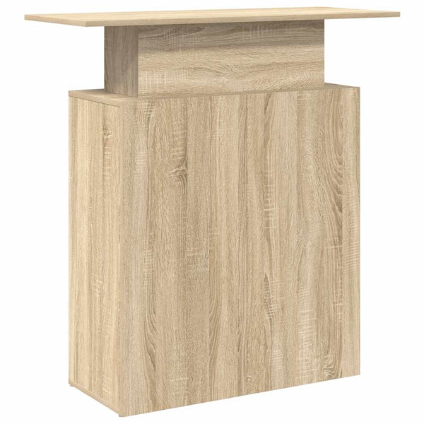 Vidaxl Reception Desk Sonoma Oak 100X40x104 Cm Engineered Wood Home Office Desks