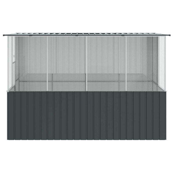 Vidaxl Bird Cage Anthracite 165 X 318 200 Cm Galvanised Steel Bird Cages