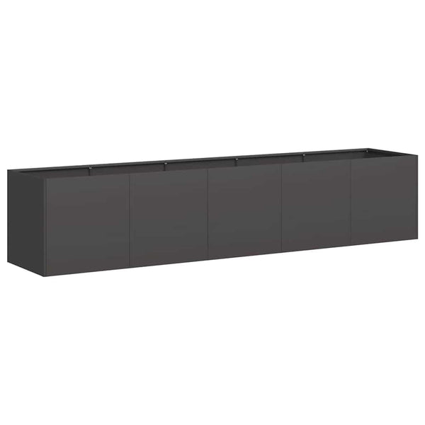 Vidaxl Planter Black 200X40x40 Cm Cold Rolled Steel Planters & Vases