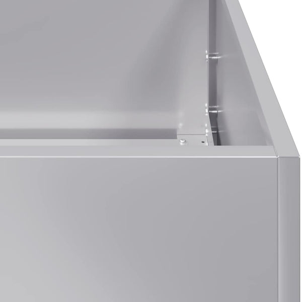 Vidaxl Planter 200X40x40 Cm Galvanised Steel Planters & Vases