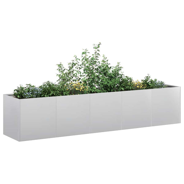 Vidaxl Planter 200X40x40 Cm Galvanised Steel Planters & Vases