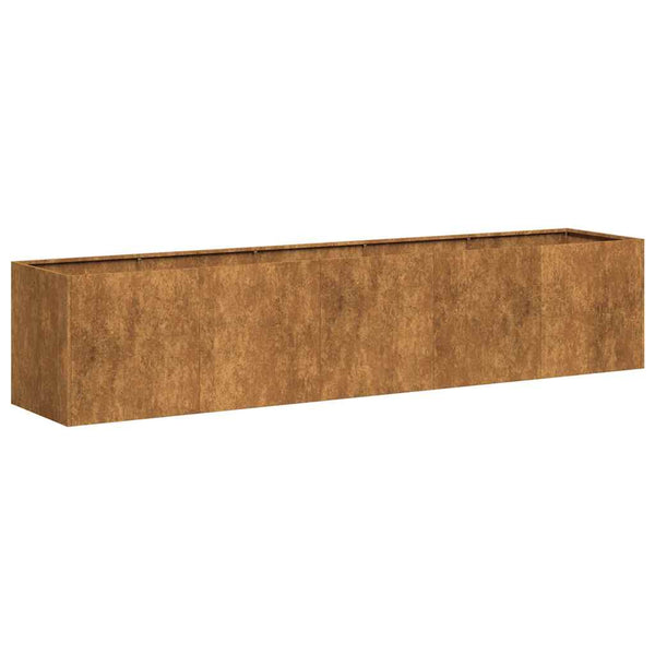 Vidaxl Planter Rusty 200X40x40 Cm Weathering Steel Planters & Vases