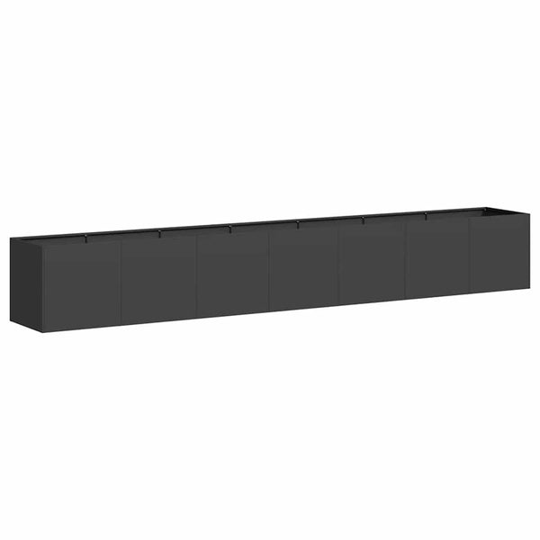 Vidaxl Planter Black 280X40x40 Cm Cold Rolled Steel Planters & Vases