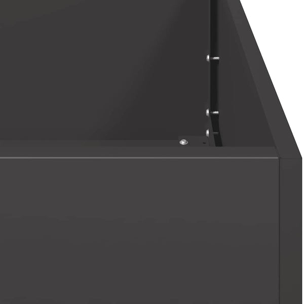 Vidaxl Planter Black 360X40x40 Cm Cold Rolled Steel Planters & Vases