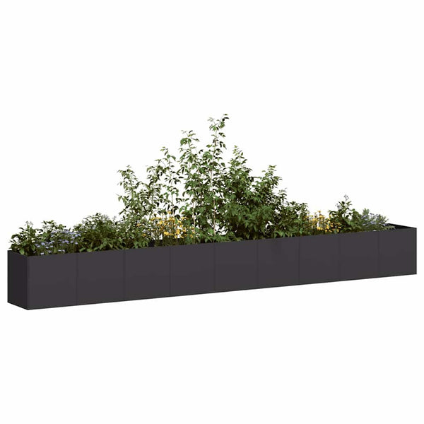 Vidaxl Planter Black 360X40x40 Cm Cold Rolled Steel Planters & Vases
